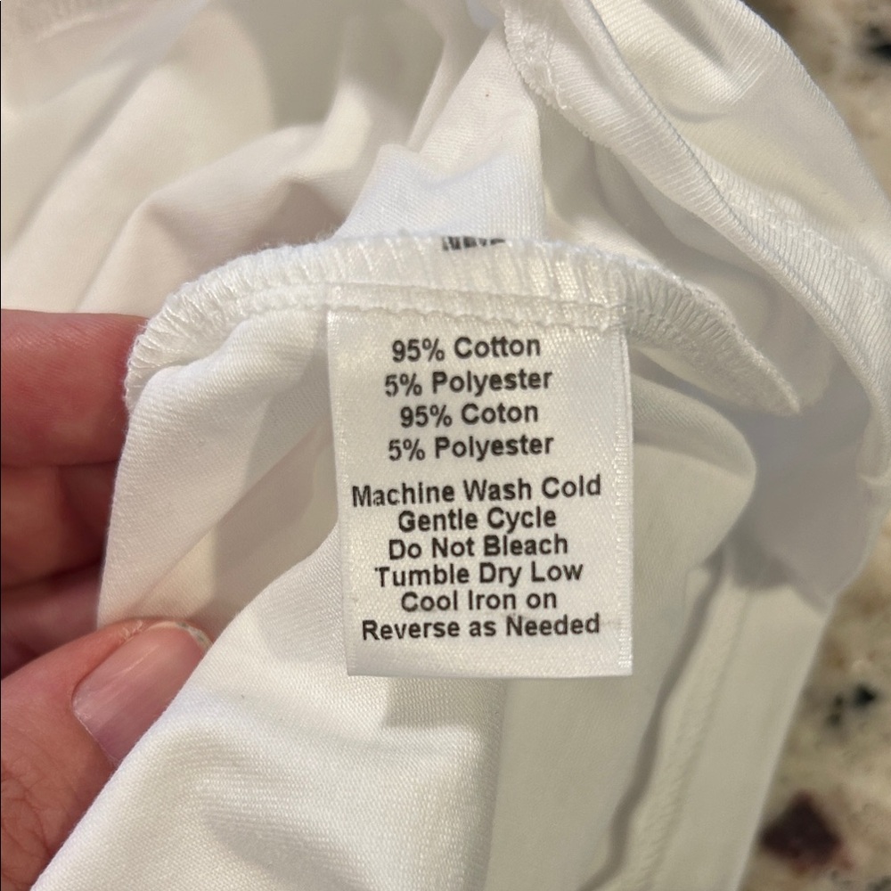 Cinq à Sept White Braided Trim Tee NWT XL - Picture 5 of 8